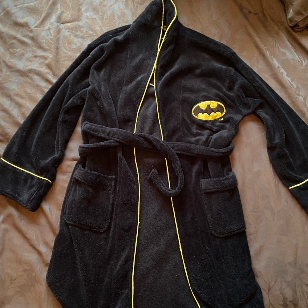 Kids Bath Robe Batman fleece size L